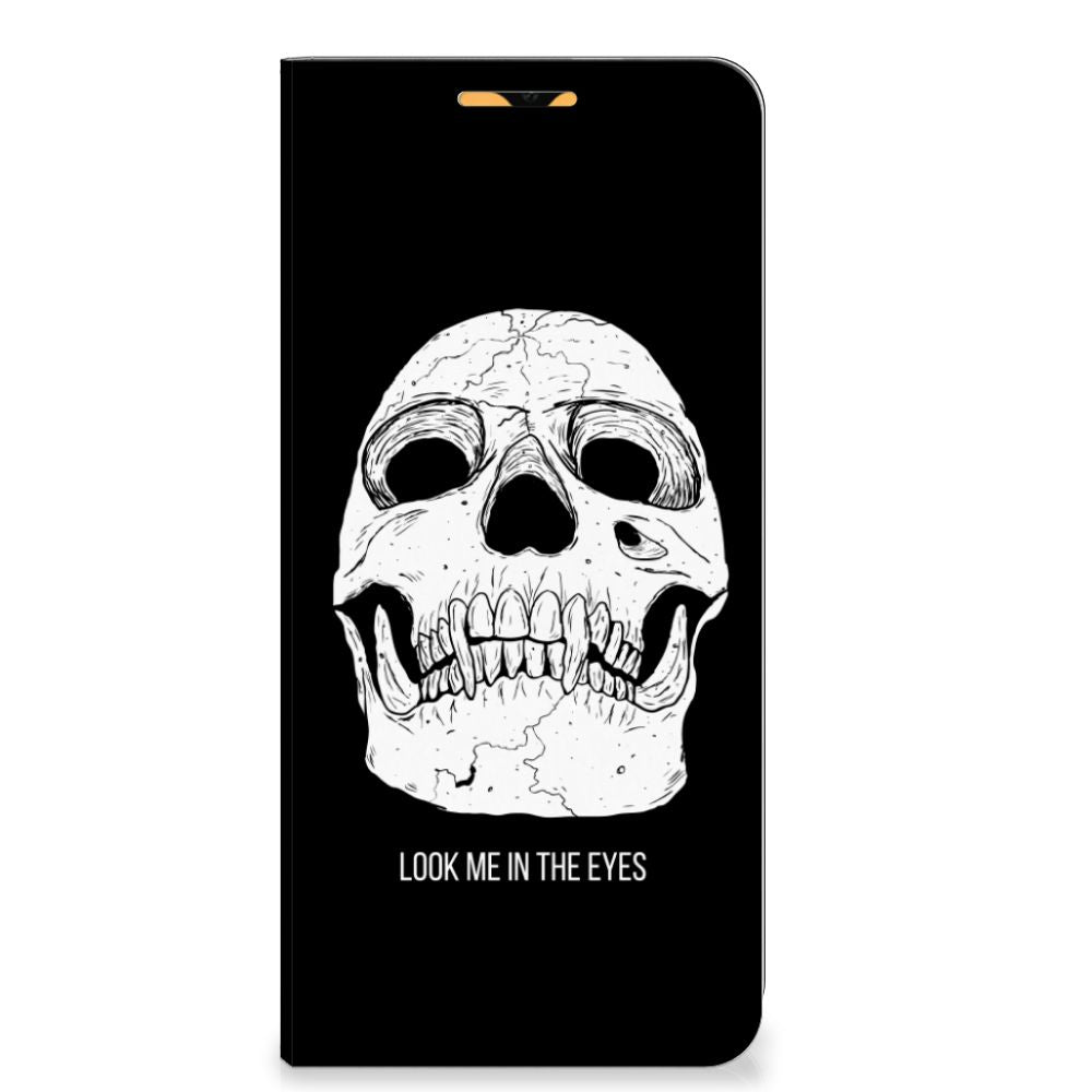 Mobiel BookCase OPPO A15 Skull Eyes - B2C Telecom