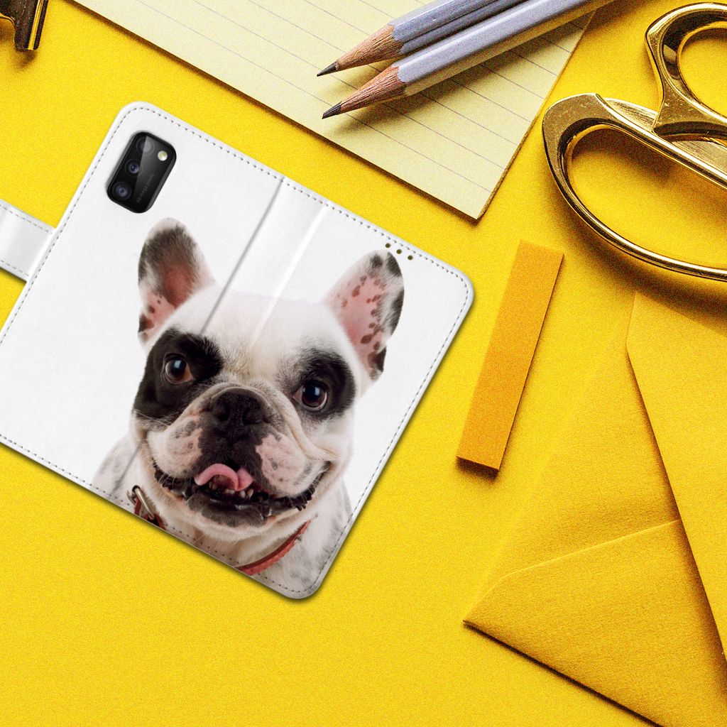 Samsung Galaxy A41 Telefoonhoesje met Pasjes Franse Bulldog