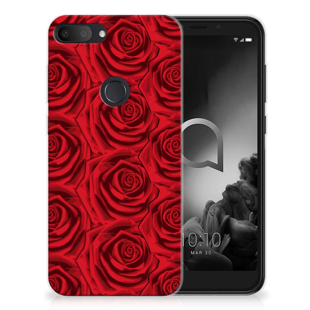Alcatel 1S (2019) TPU Case Red Roses