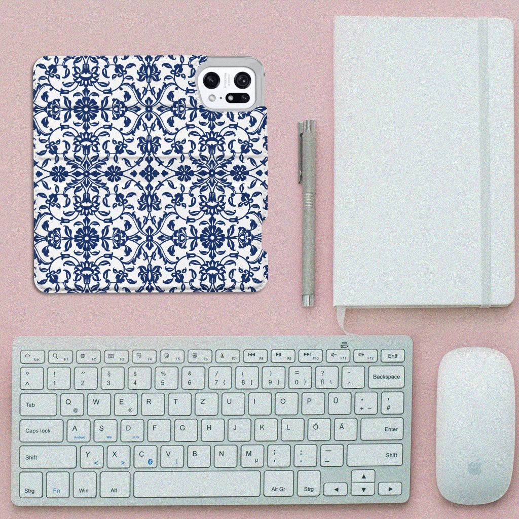 OPPO Find X5 Pro Smart Cover Flower Blue - B2C Telecom