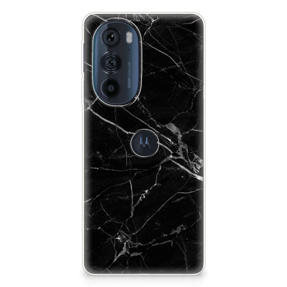 Motorola Edge 30 Pro TPU Siliconen Hoesje Marmer Zwart - Origineel Cadeau Vader B2C Telecom