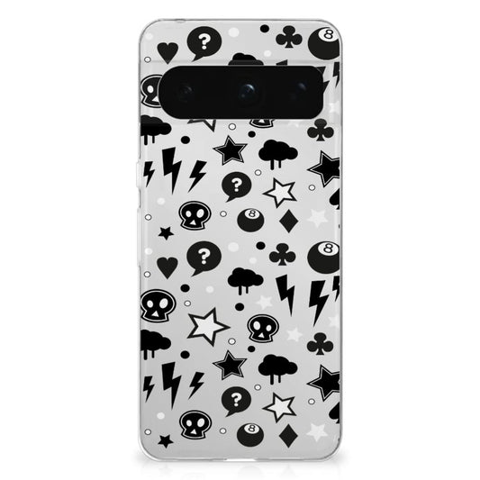 Silicone Back Case Google Pixel 8 Pro Silver Punk