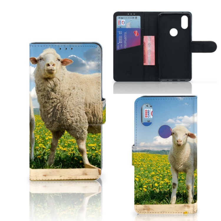 Xiaomi Mi Mix 2s Telefoonhoesje met Pasjes Schaap en Lammetje