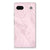 Google Pixel 6A TPU Siliconen Hoesje Marble Pink - Origineel Cadeau Vriendin