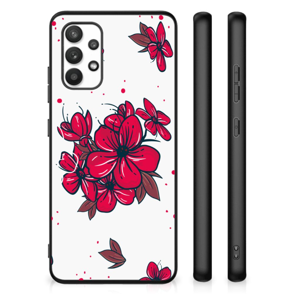 Samsung Galaxy A32 4G | A32 5G Enterprise Editie Bloemen Hoesje Blossom Red B2C Telecom