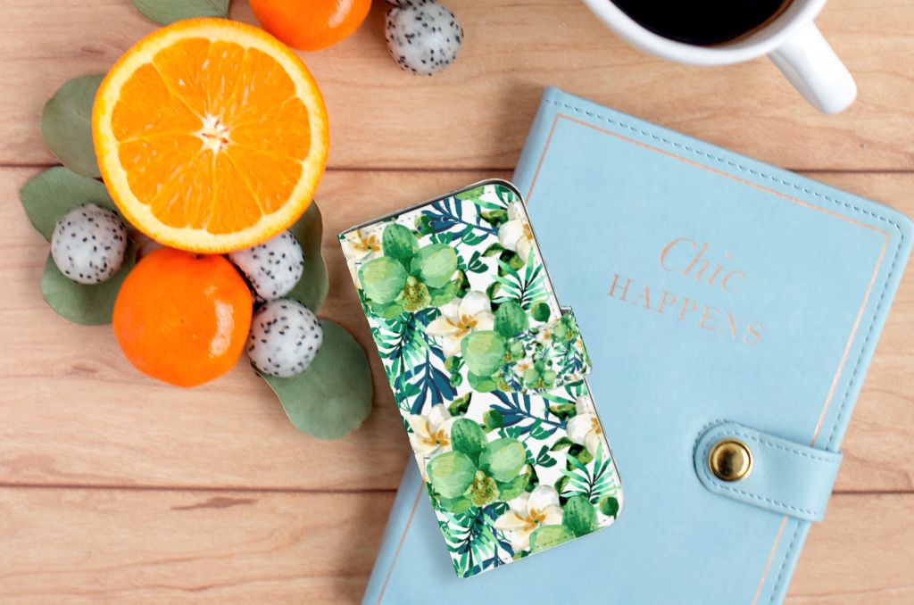 Samsung Galaxy S10e Hoesje Orchidee Groen
