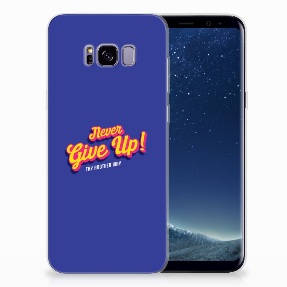 Samsung Galaxy S8 Plus Siliconen hoesje met naam Never Give Up