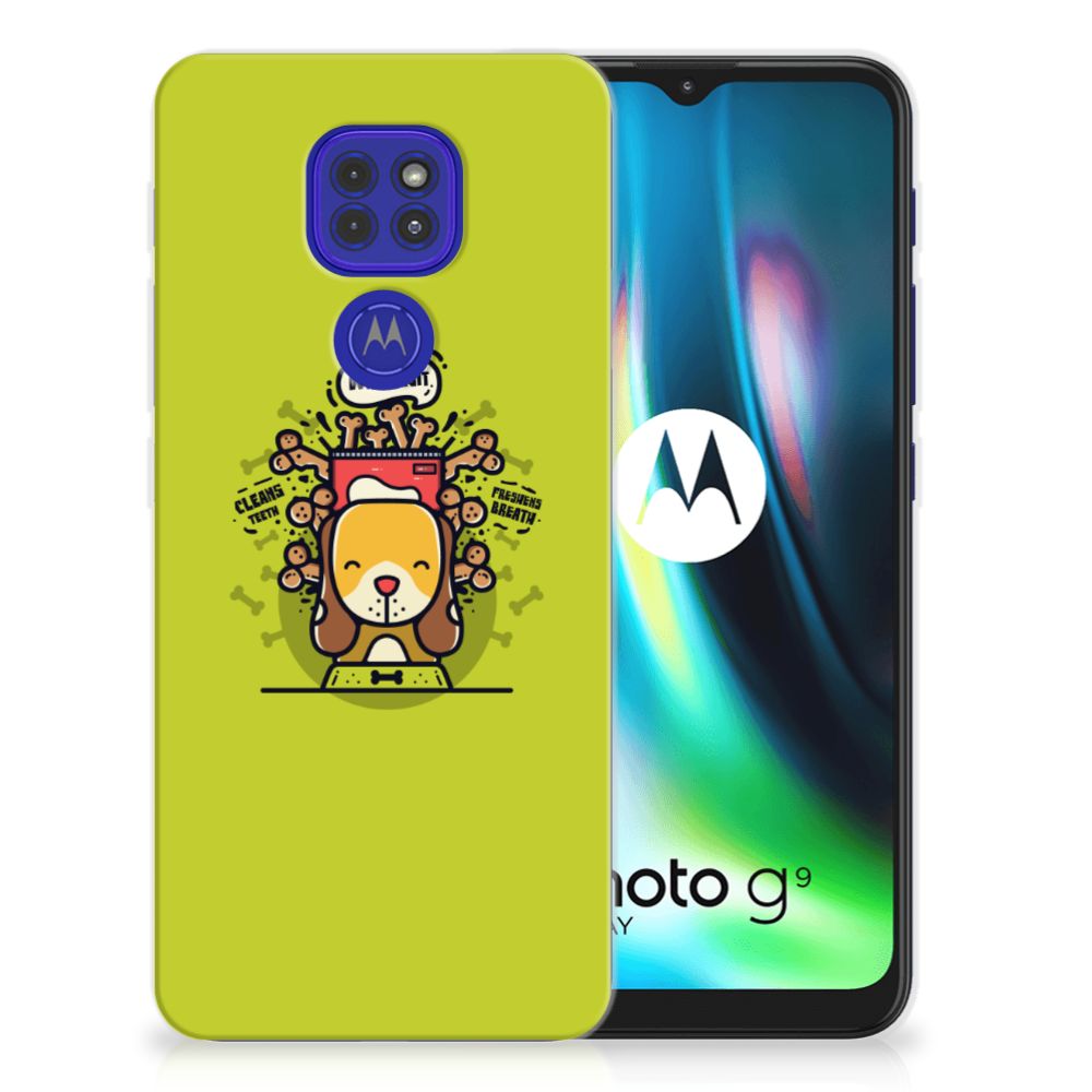 Motorola Moto G9 Play | E7 Plus Telefoonhoesje met Naam Doggy Biscuit B2C Telecom