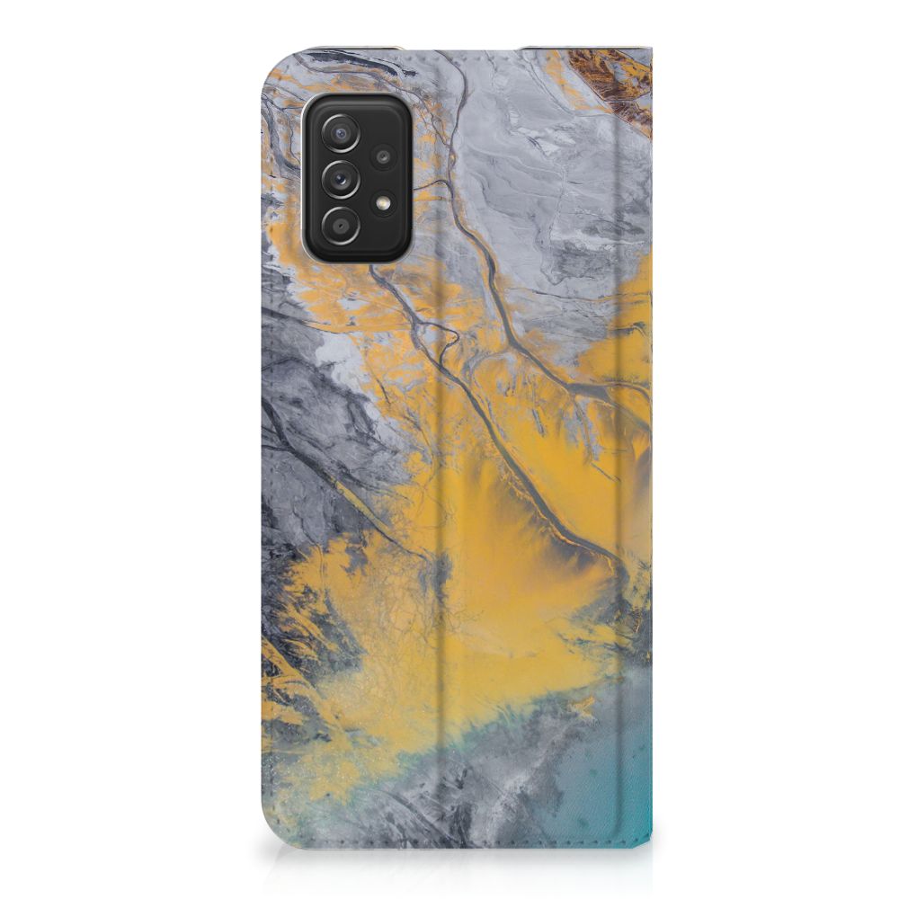 Samsung Galaxy A03s Standcase Marble Blue Gold - B2C Telecom