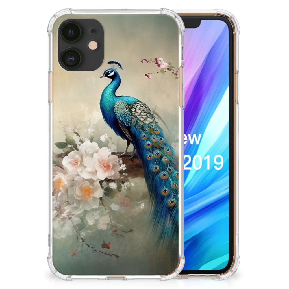 Case Anti-shock voor Apple iPhone 11 Vintage Pauwen B2C Telecom