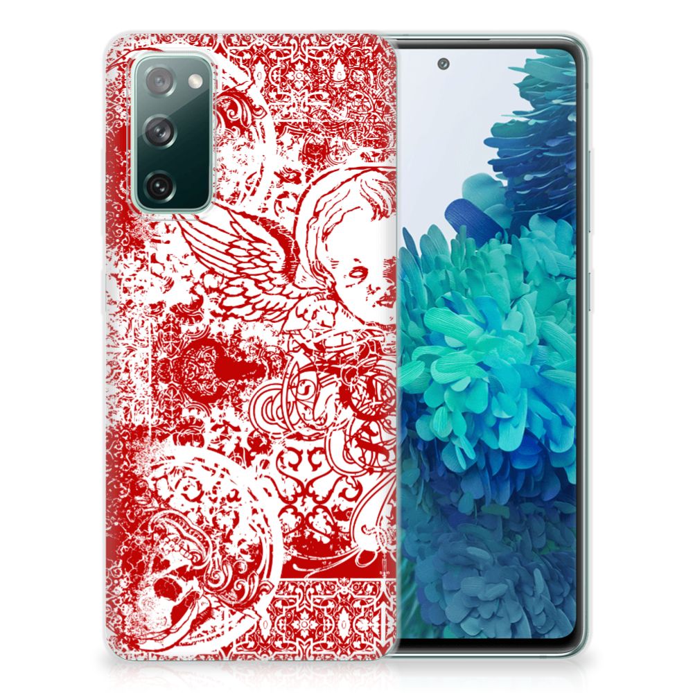 Silicone Back Case Samsung Galaxy S20 FE Angel Skull Rood B2C Telecom