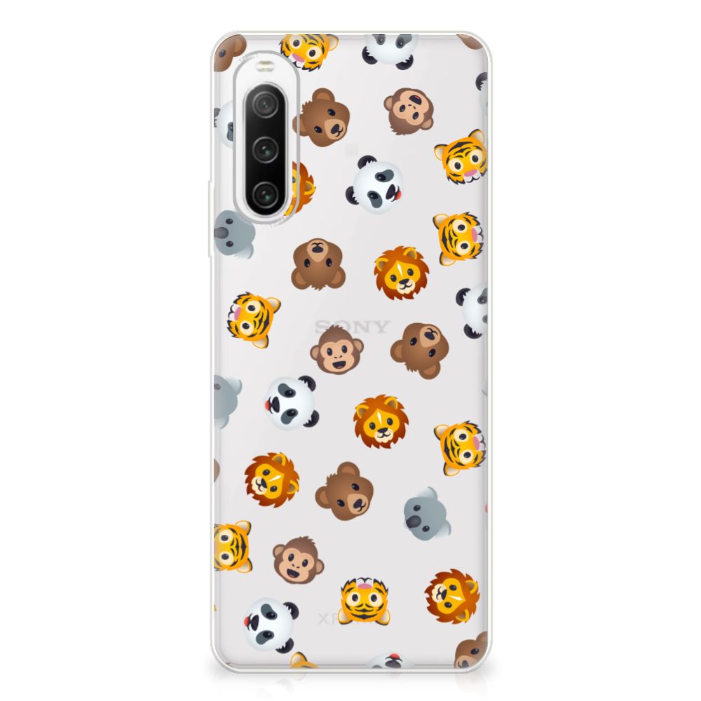 TPU bumper voor Sony Xperia 10 IV Dieren Emojis