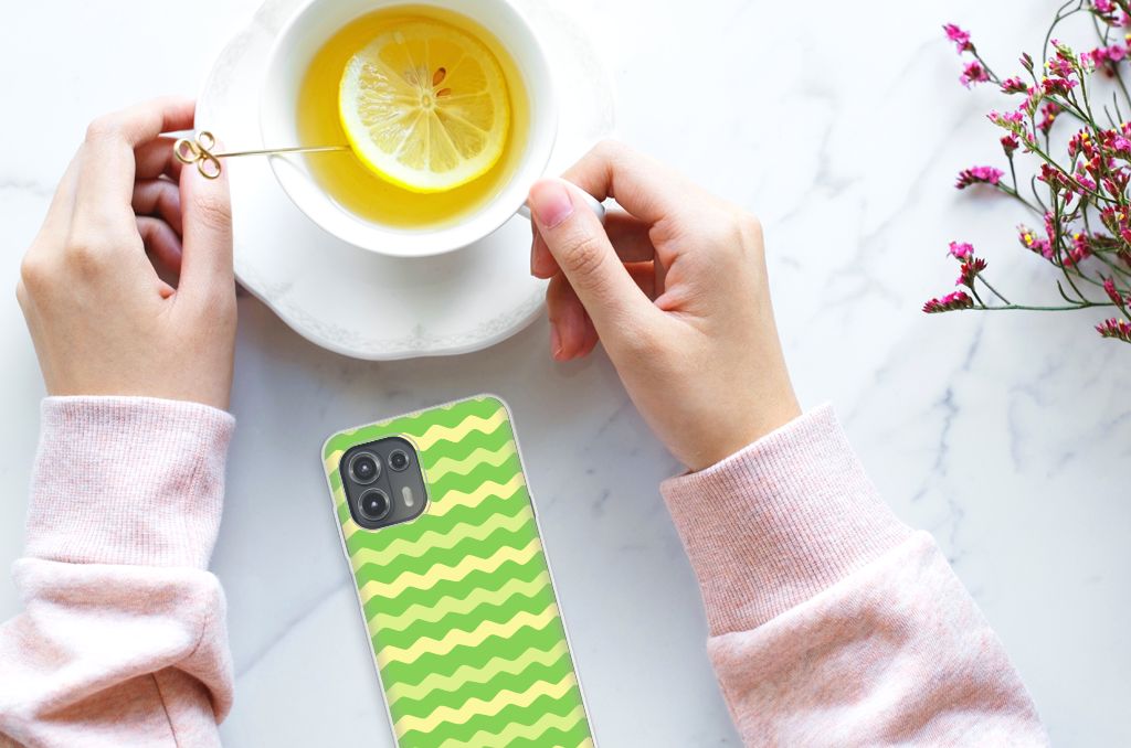 Motorola Edge 20 Lite TPU bumper Waves Green B2C Telecom