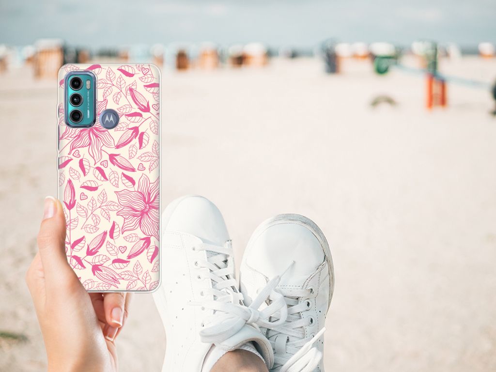 Motorola Moto G60 TPU Case Pink Flowers B2C Telecom