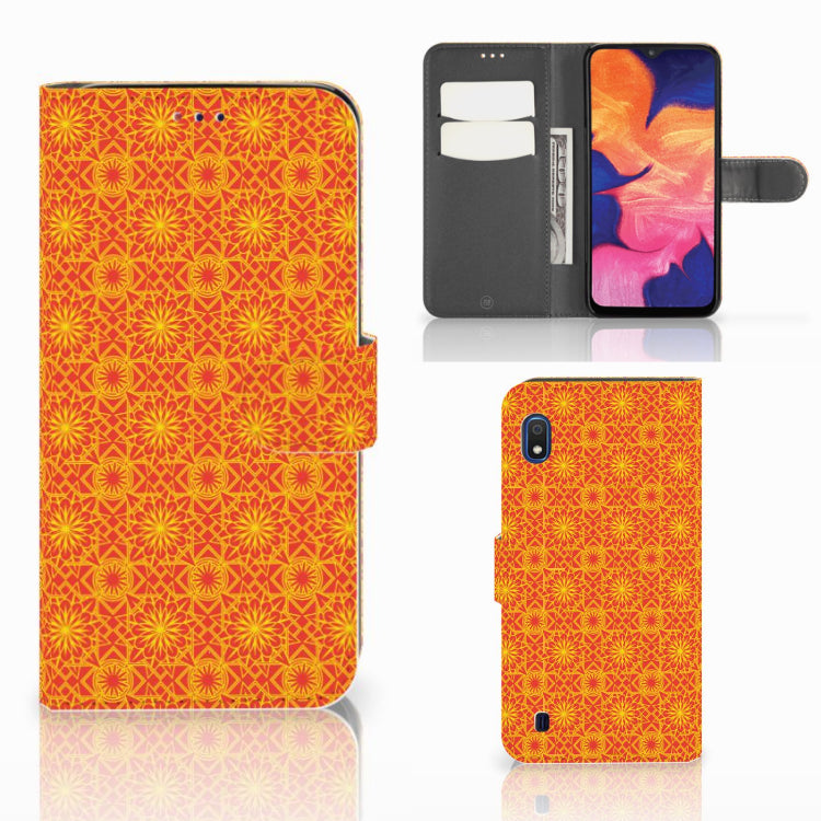 Samsung Galaxy A10 Telefoon Hoesje Batik Oranje