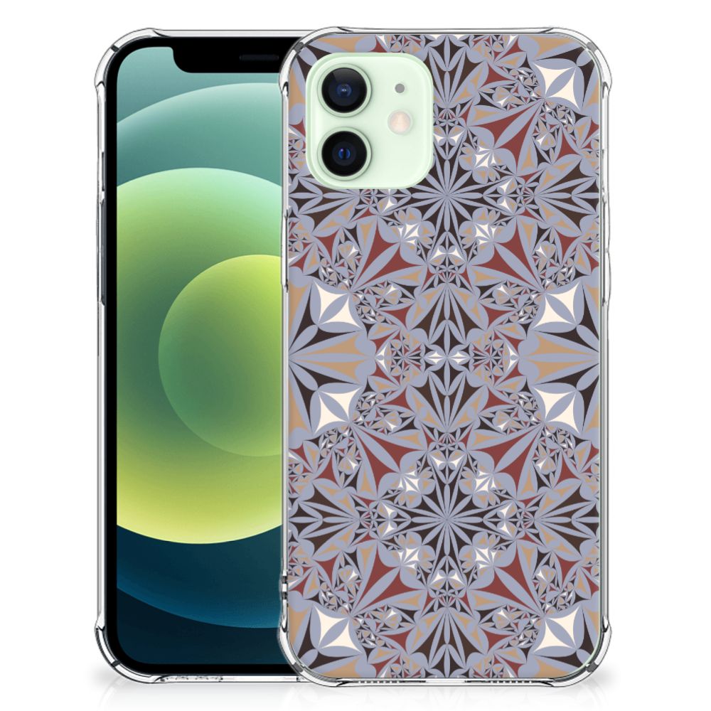 iPhone 12 Mini Anti-Shock Hoesje Flower Tiles B2C Telecom