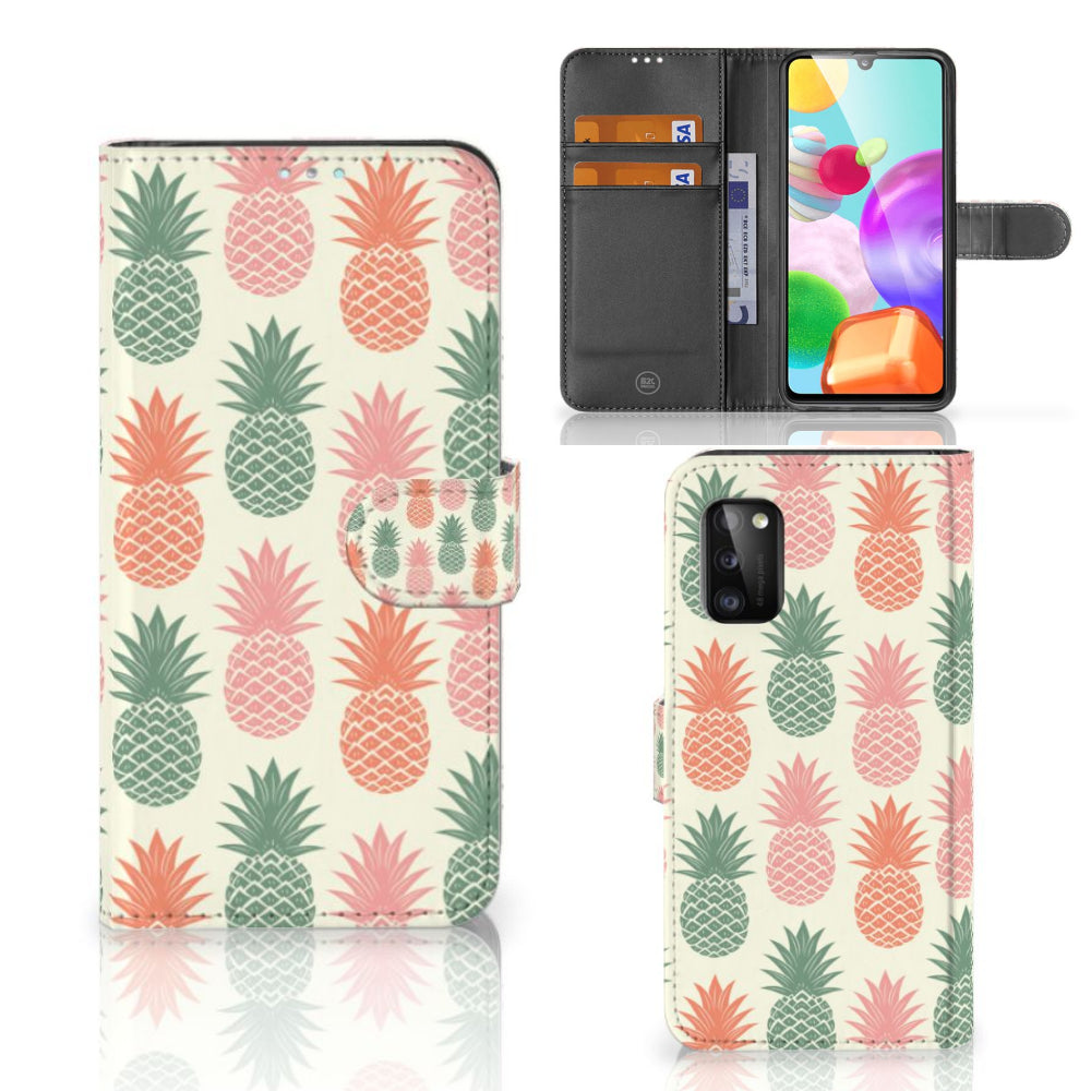 Samsung Galaxy A41 Book Cover Ananas