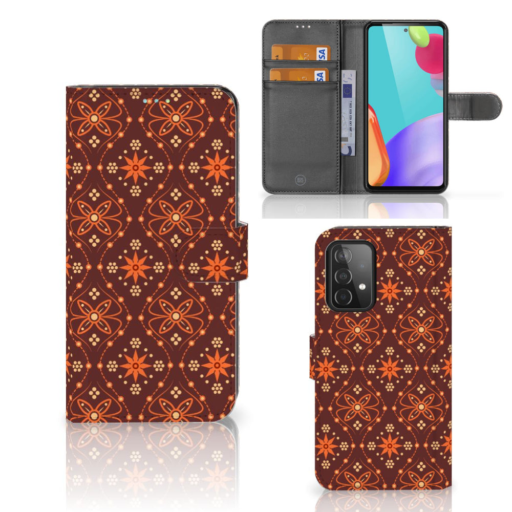 Samsung Galaxy A52 Telefoon Hoesje Batik Brown