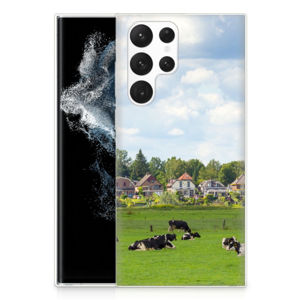 Samsung Galaxy S22 Ultra TPU Hoesje Koeien B2C Telecom