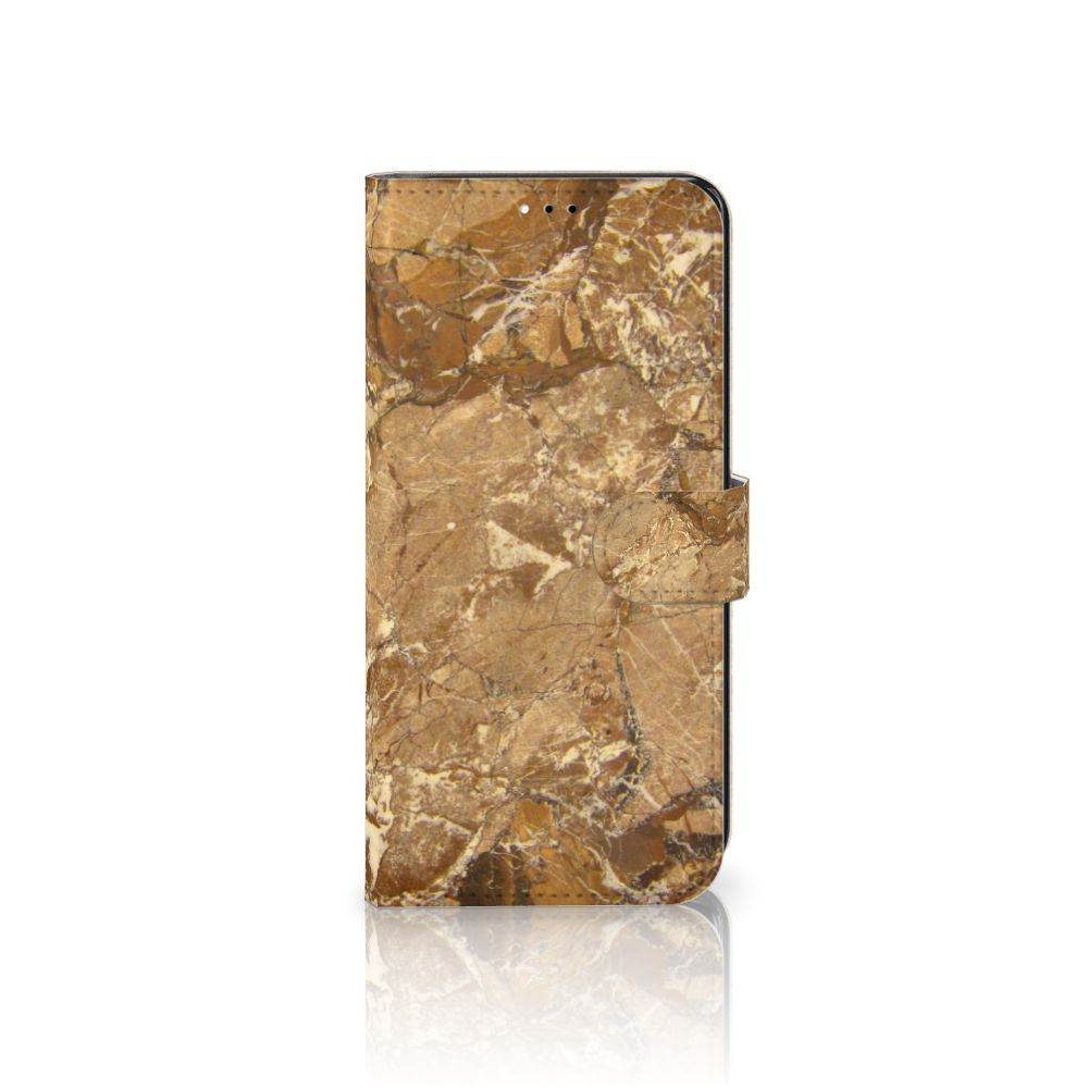 Xiaomi Redmi 9T | Poco M3 Bookcase Marmer Creme met luxe marmer ontwerp en TPU-siliconen beschermhoes.