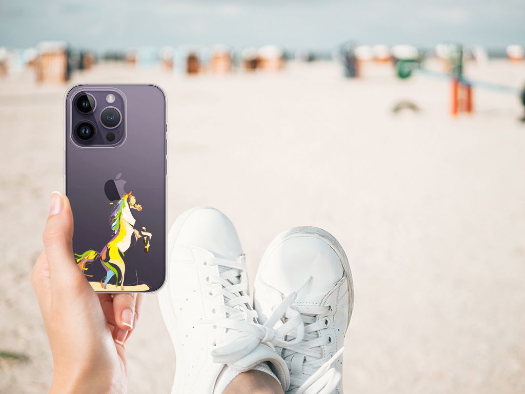 Apple iPhone 14 Pro Telefoonhoesje met Naam Horse Color B2C Telecom