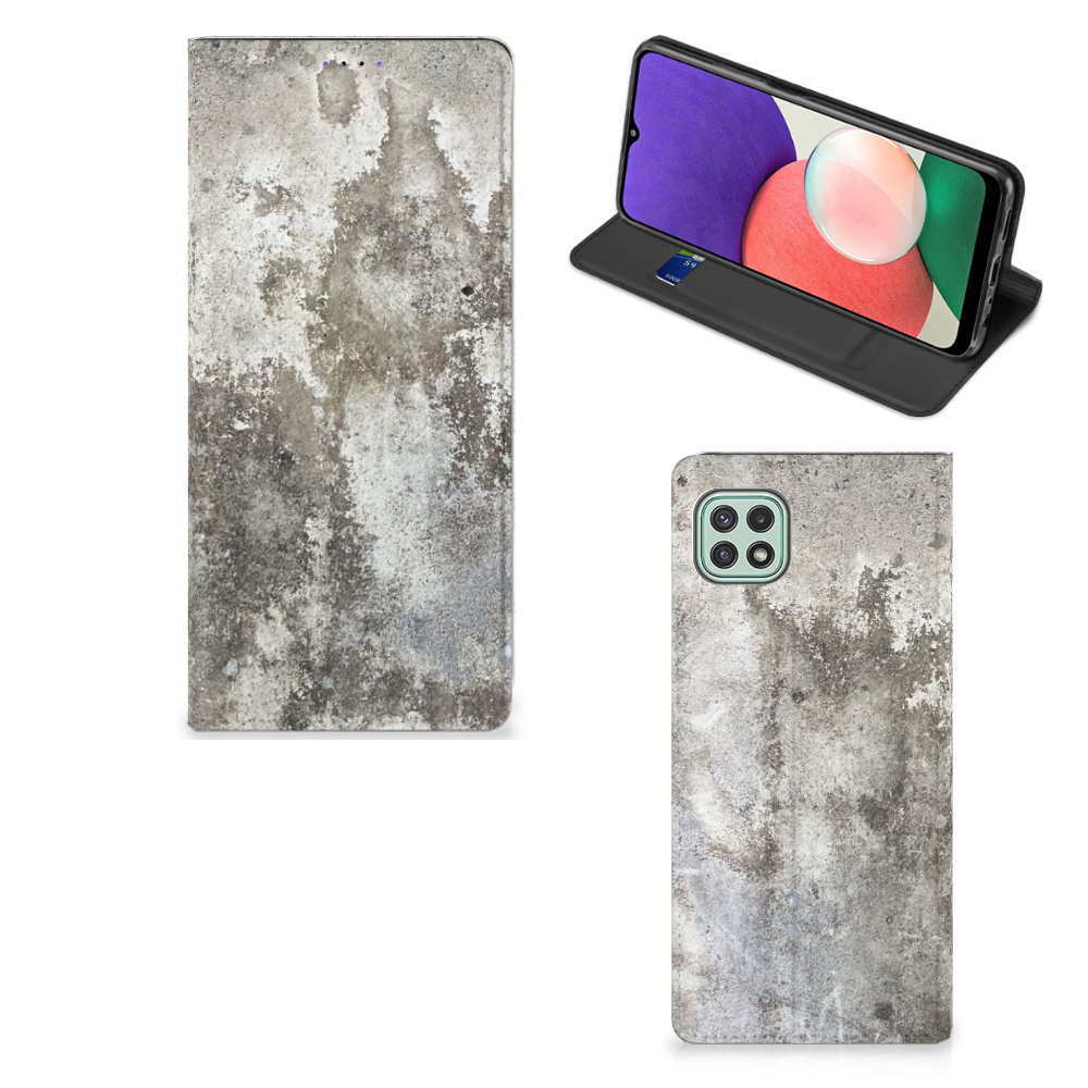 Samsung Galaxy A22 5G Standcase Beton Print - B2C Telecom
