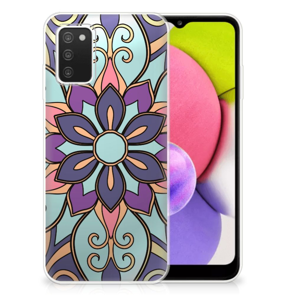 Samsung Galaxy A03S TPU Case Purple Flower B2C Telecom