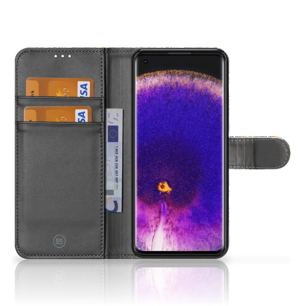 OPPO Find X5 Pro Wallet Case met Pasjes Punk Rock