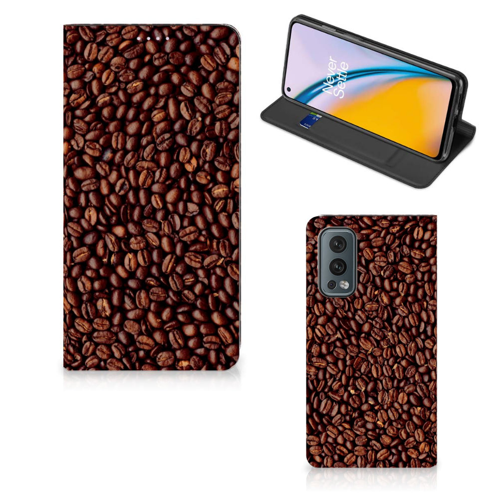 OnePlus Nord 2 5G Flip Style Cover Koffiebonen
