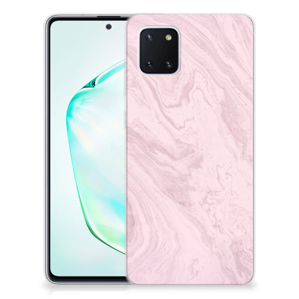 Samsung Galaxy Note 10 Lite TPU Siliconen Hoesje Marble Pink - Origineel Cadeau Vriendin