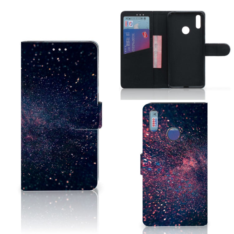 Huawei Y7 (2019) Book Case Stars