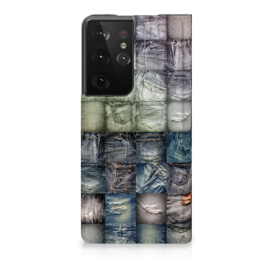 Hippe Standcase Samsung Galaxy S21 Ultra Spijkerbroeken - B2C Telecom