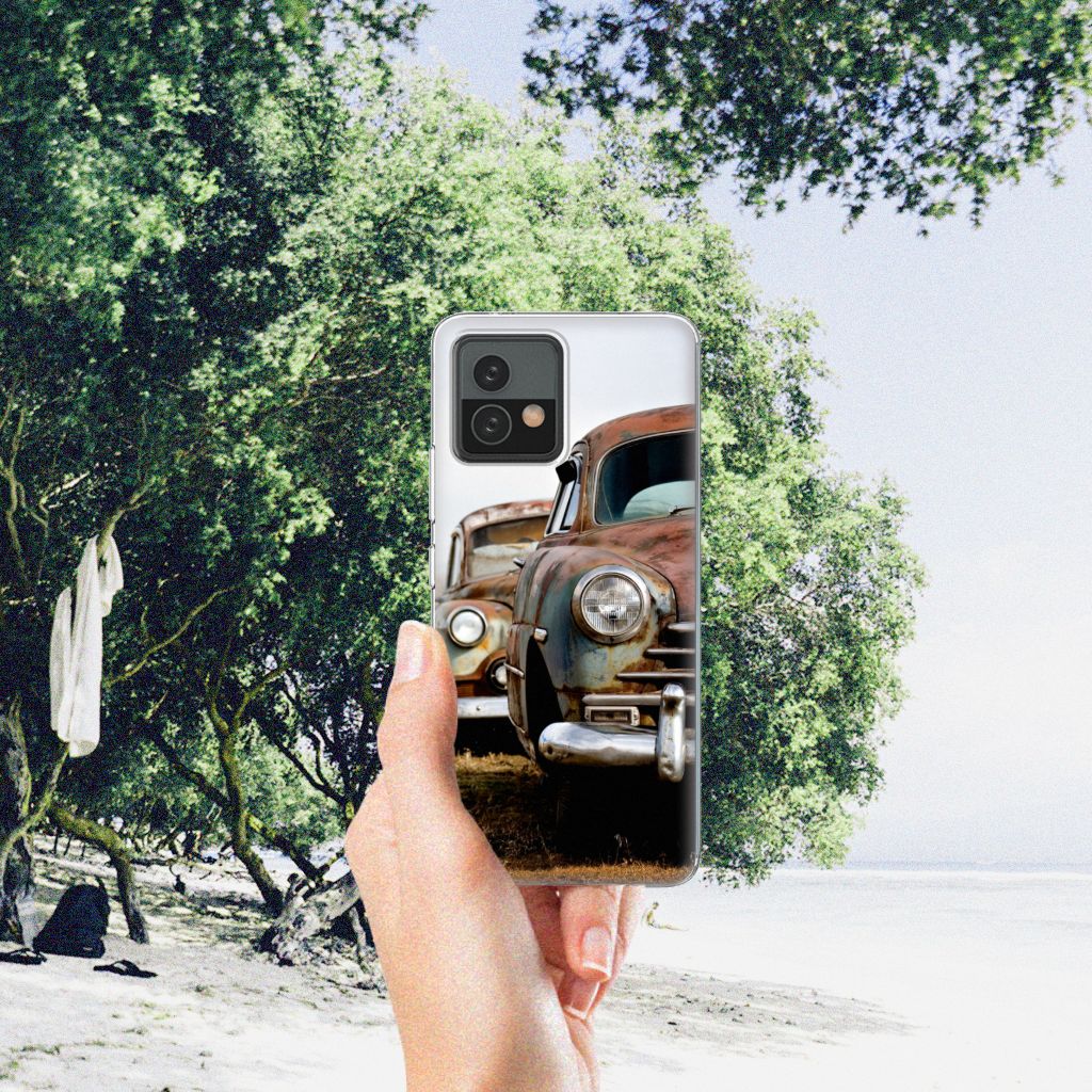 Motorola Moto G72 Siliconen Hoesje met foto Vintage Auto B2C Telecom