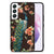 Samsung Galaxy S22 Dierenprint Telefoonhoesje Pauw met Bloemen B2C Telecom