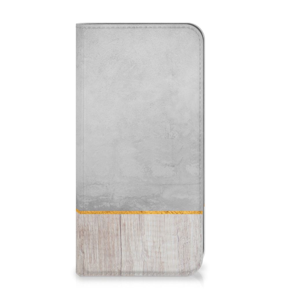 Apple iPhone Xs Max Book Wallet Case Wood Concrete