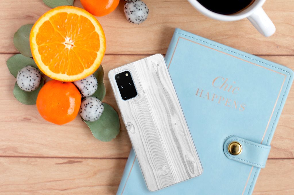 Samsung Galaxy S20 Plus Bumper Hoesje White Wood B2C Telecom