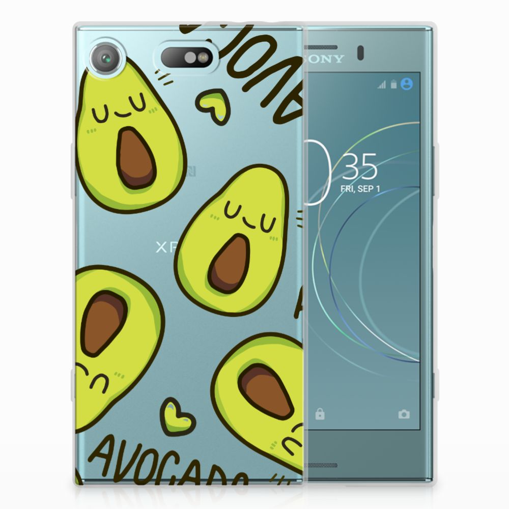 Sony Xperia XZ1 Compact Telefoonhoesje met Naam Avocado Singing