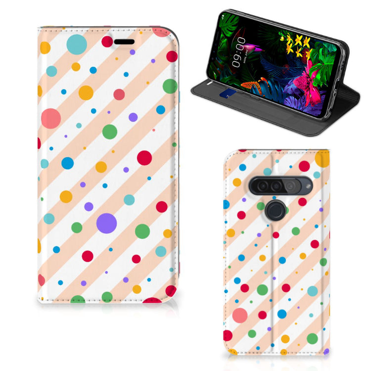 LG G8s Thinq Hoesje met Magneet Dots