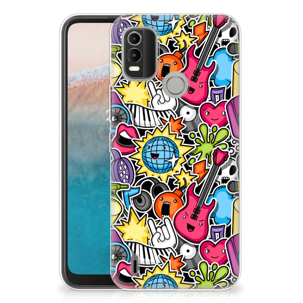 Nokia C21 Plus Silicone Back Cover Punk Rock