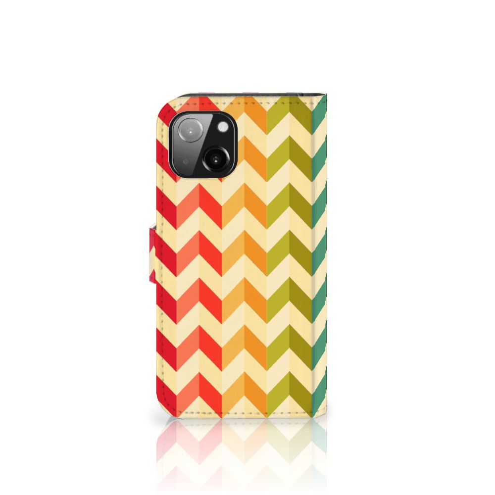 Apple iPhone 13 Telefoon Hoesje Zigzag Multi Color