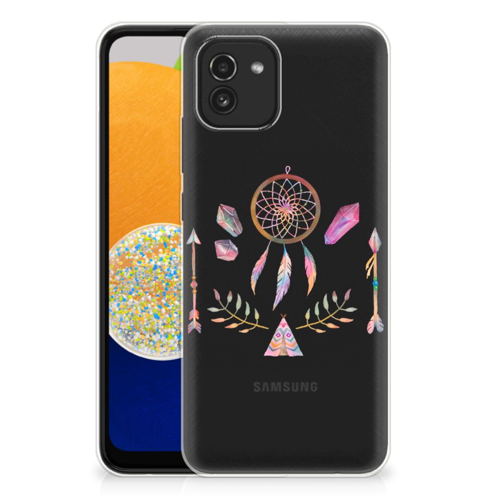 Samsung Galaxy A03 Telefoonhoesje met Naam Boho Dreamcatcher B2C Telecom