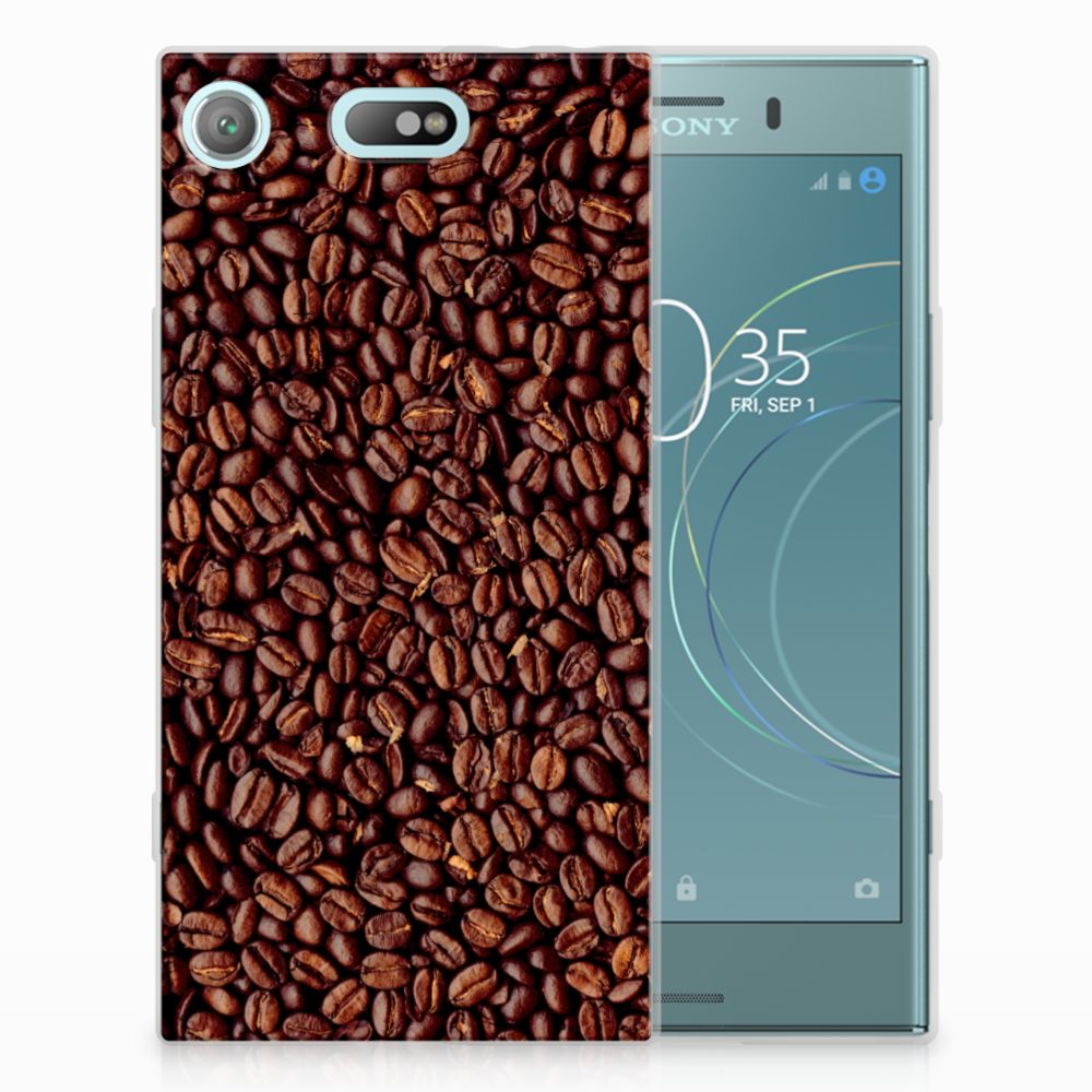 Sony Xperia XZ1 Compact Siliconen Case Koffiebonen