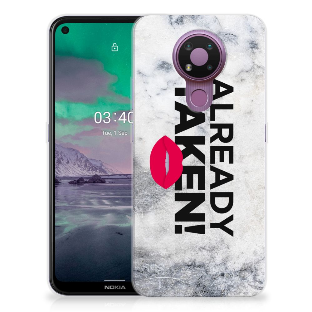 Nokia 3.4 Siliconen hoesje met naam Already Taken White