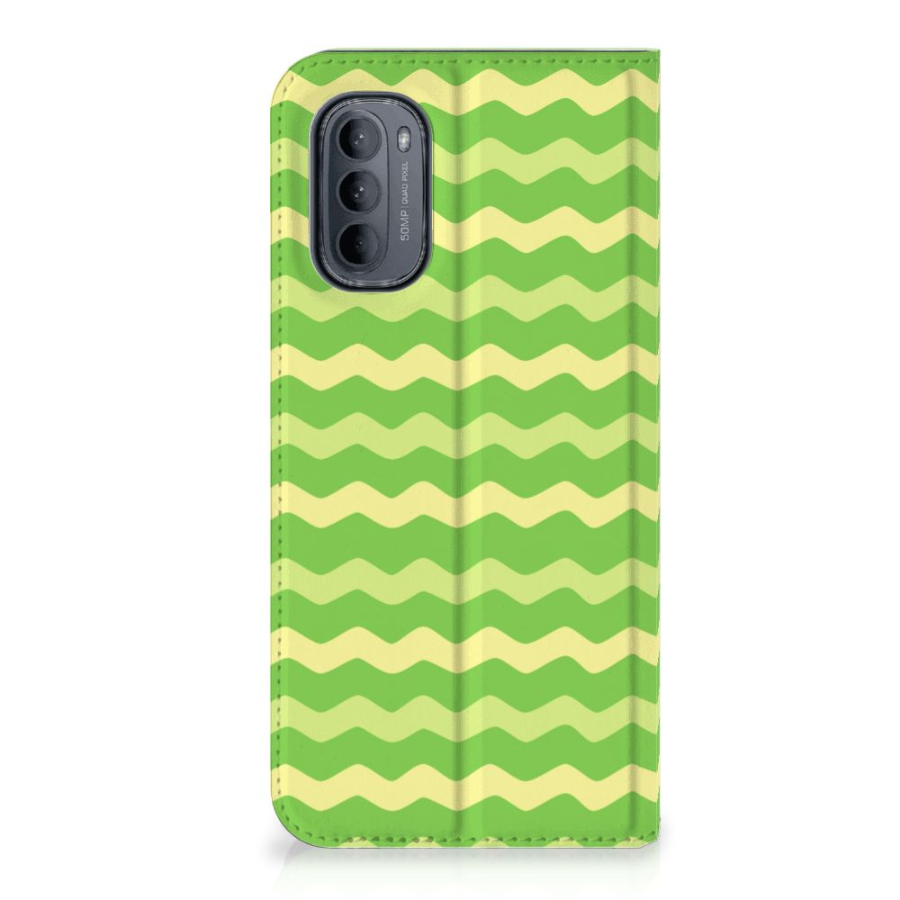 Motorola Moto G31 | G41 Hoesje met Magneet Waves Green - B2C Telecom