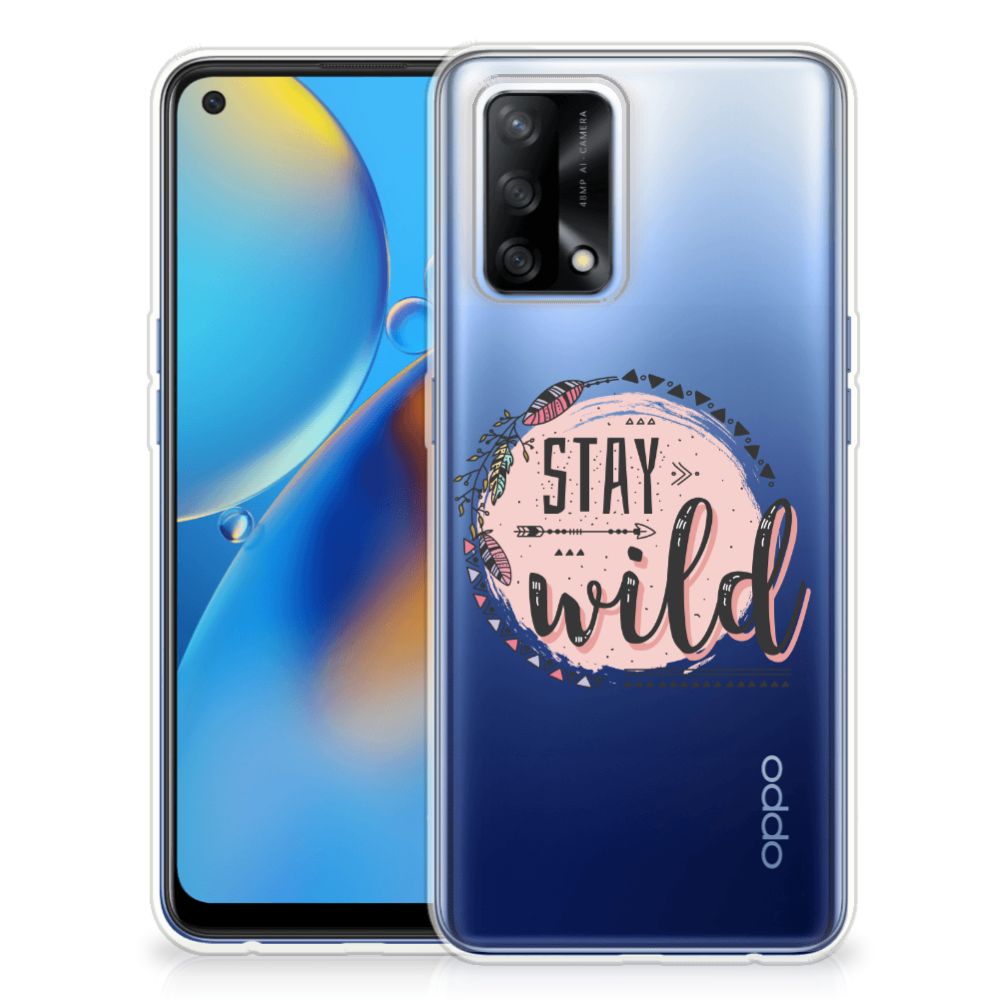 OPPO A74 4G Telefoonhoesje met Naam Boho Stay Wild B2C Telecom