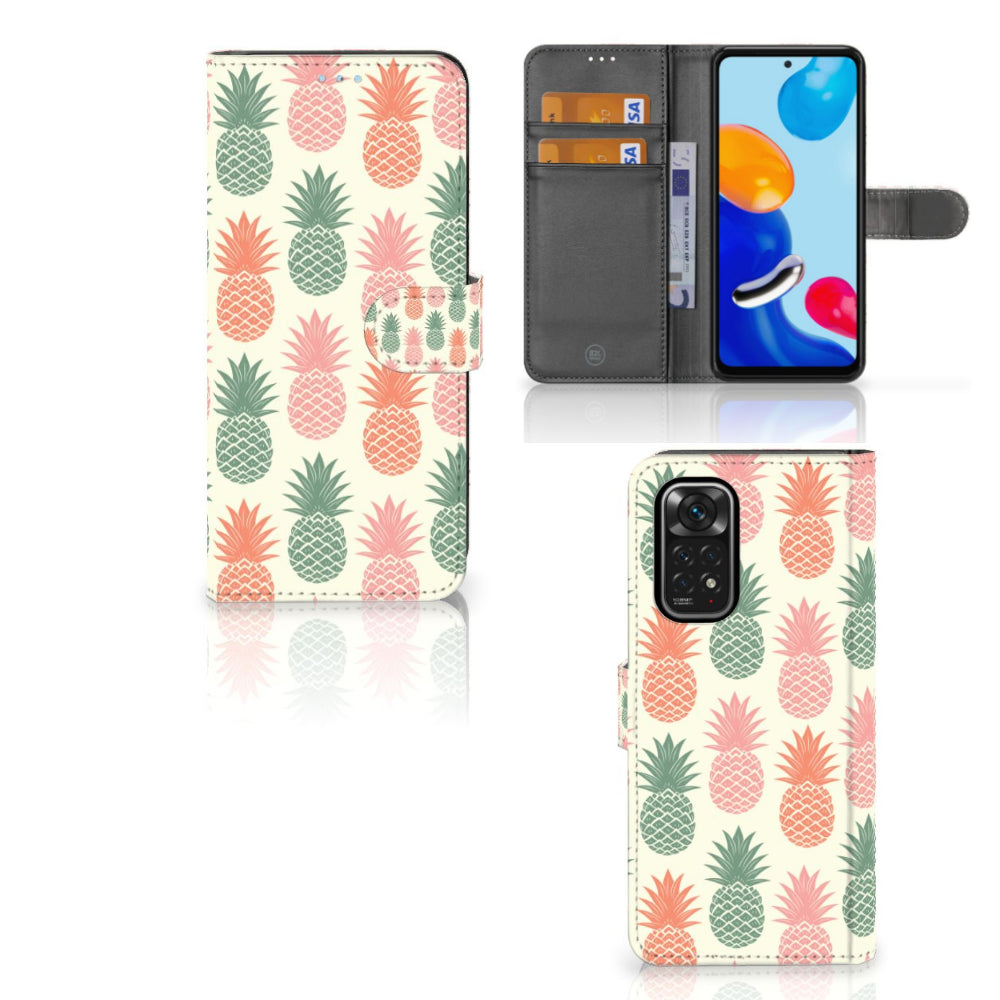 Xiaomi Redmi Note 11/11S Book Cover Ananas