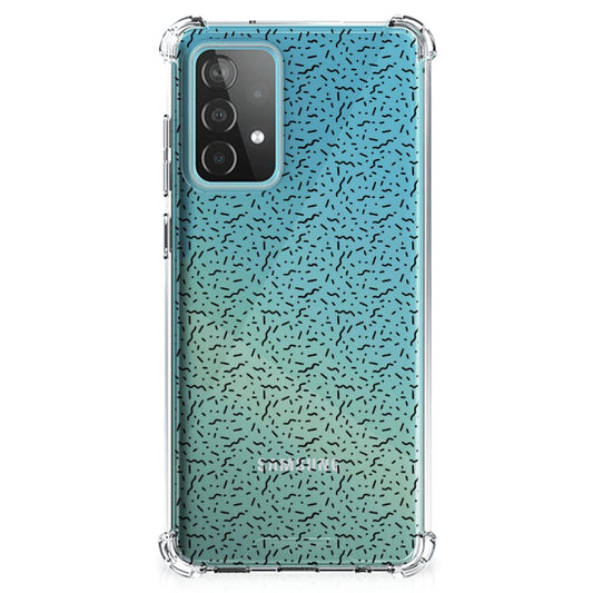 Samsung Galaxy A52 4G/5G Doorzichtige Silicone Hoesje Stripes Dots