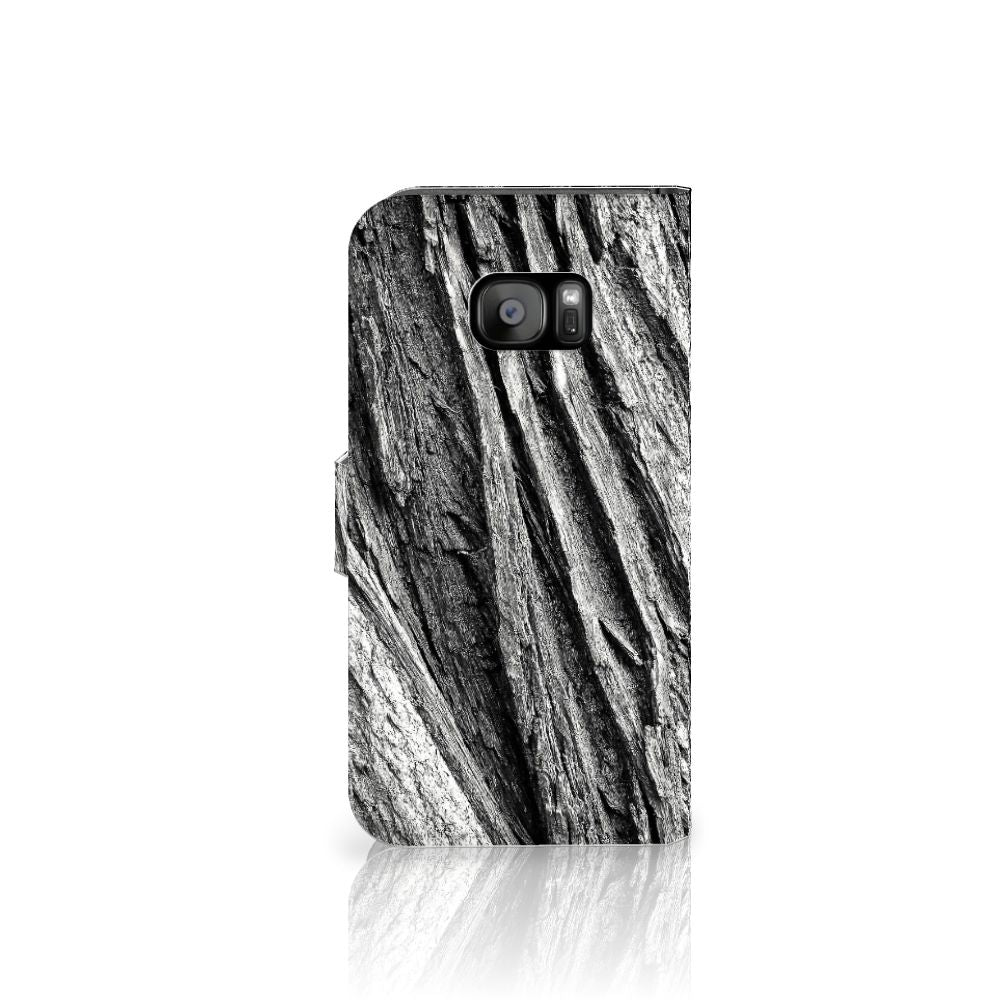 Book Style Case Samsung Galaxy S7 Edge Boomschors Grijs