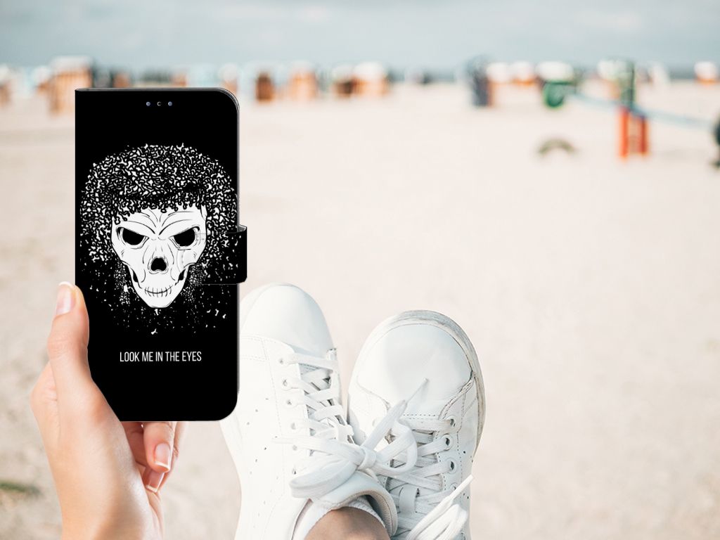 Telefoonhoesje met Naam Samsung Galaxy A03s Skull Hair