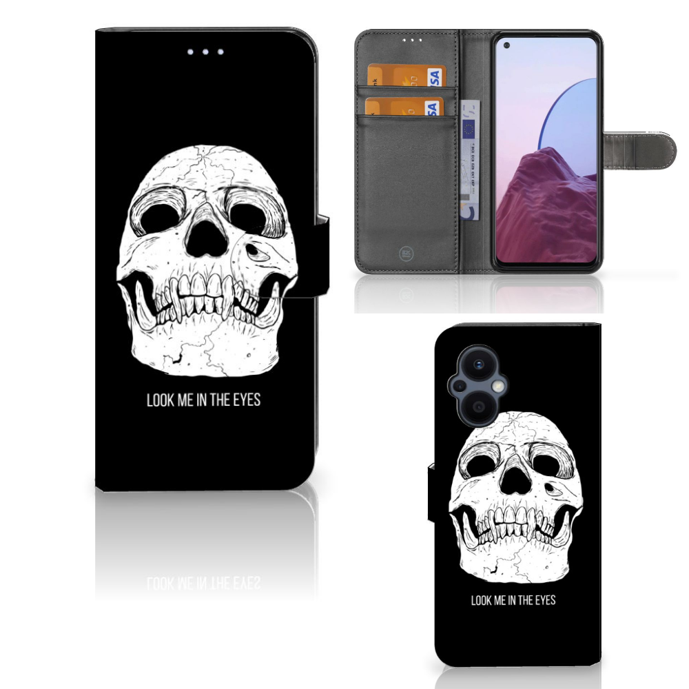 Telefoonhoesje met Naam OPPO Reno 8 Lite | OnePlus Nord N20 Skull Eyes